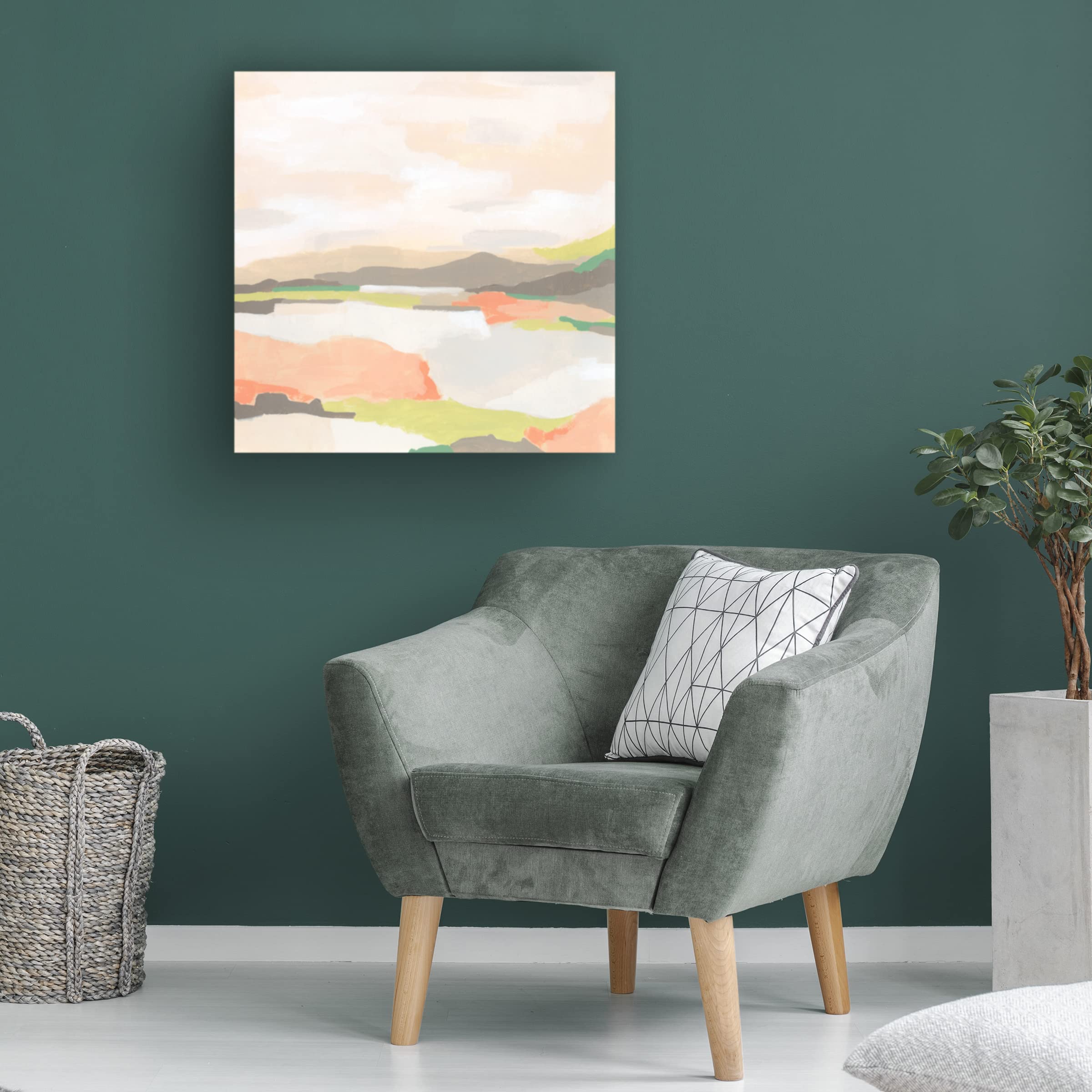 Trademark Fine Art 'Valley Song I' Canvas Wall Art Print by June Erica Vess - Nature Landscape Painting for Living Room, Bedroom & Office Decor