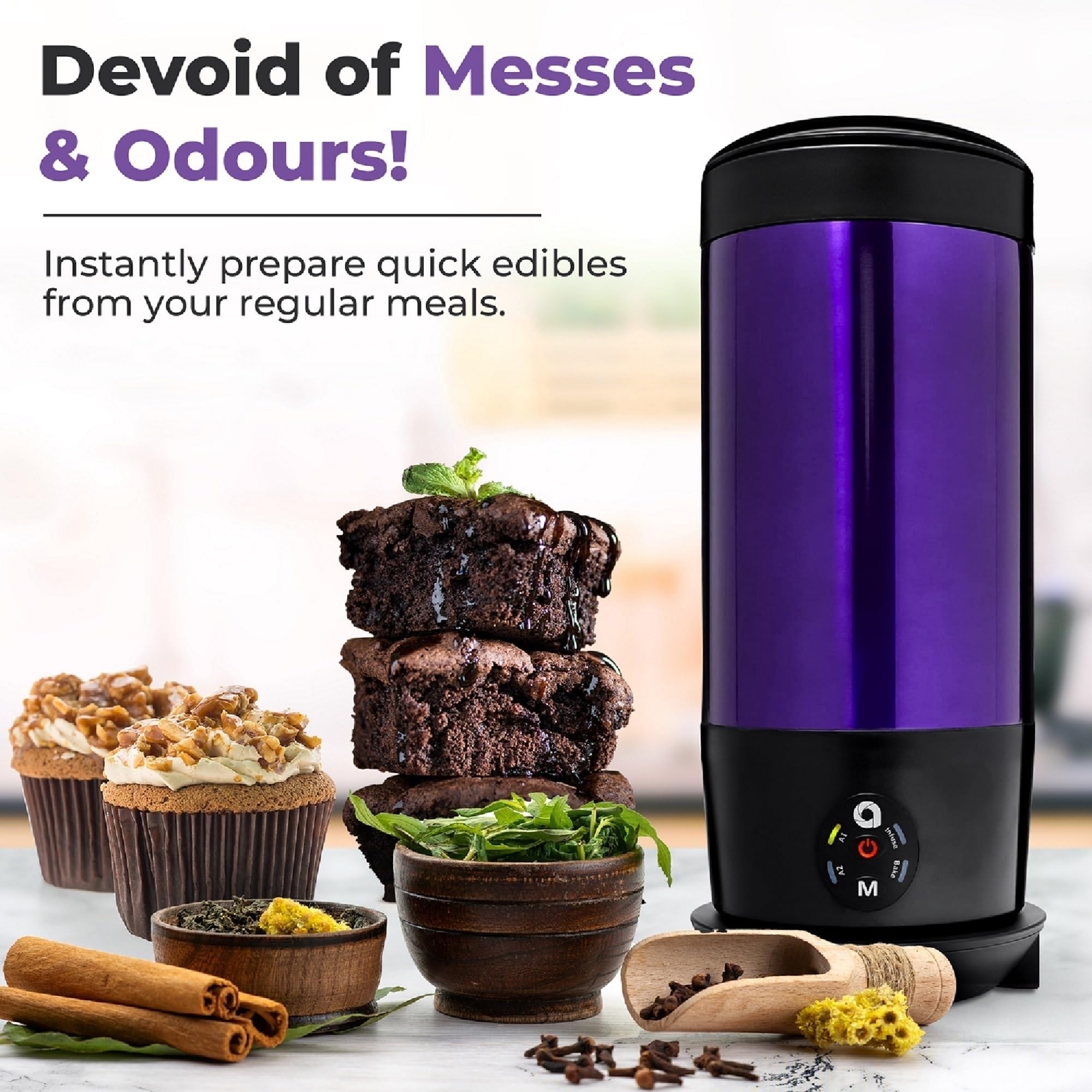 Ardent FX Decarboxylator 110V with Bluetooth - 3-in-1 Portable Decarboxylation & Herbal Infuser Machine for Butter, Oil, and Herbs - Quick Effortless Decarboxylation for Home Cooking, Baking, and DIY Infusions