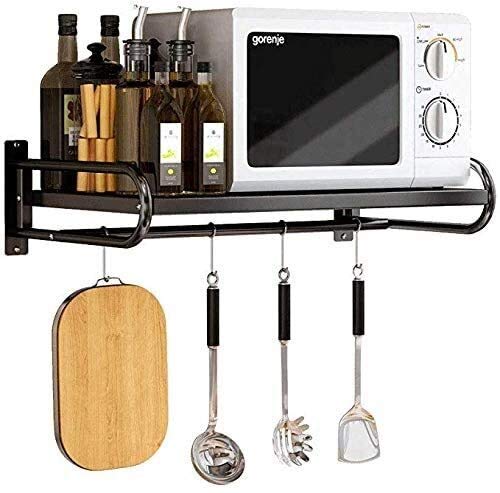 Viinice Wall-Mounted Microwave Oven Rack - Durable Kitchen Storage Shelf for Pots, Pans & Cookware - Space Saving Organizer for Small Kitchens, Apartments & RVs