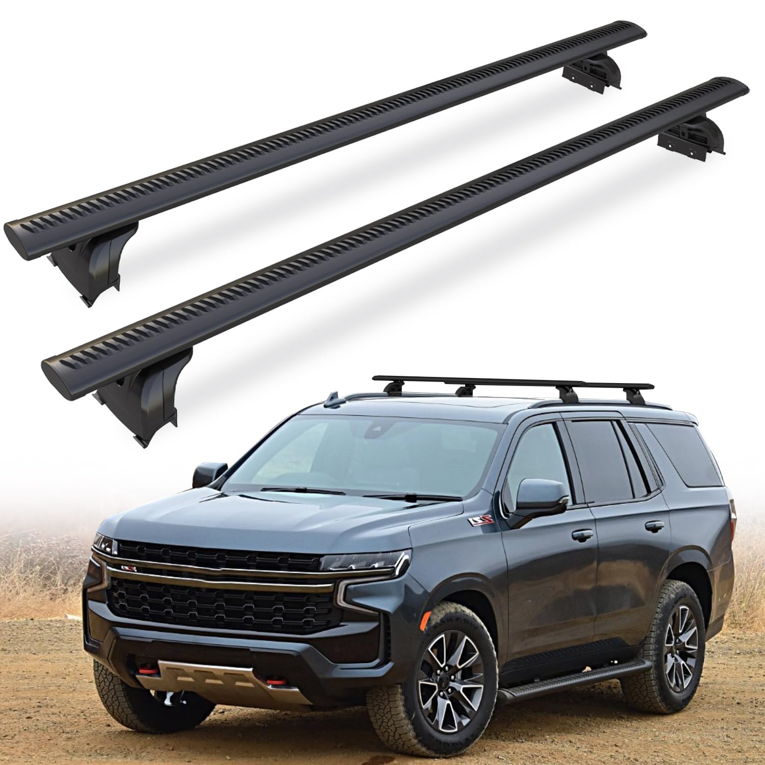 330 LBS Lockable Cross Bar for 2021-2025 Chevrolet Tahoe, Suburban, GMC Yukon & Yukon XL, Cadillac Escalade ESV - Anti-Theft Roof Rack Rail Cargo Bar for Secure Luggage Transport on Road Trips & Outdoor Adventures