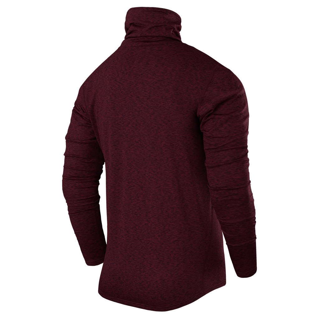 TCA Men's Thermal Running Shirt - Funnel Neck Warm-Up Top for Cold Weather Jogging & Outdoor Workouts