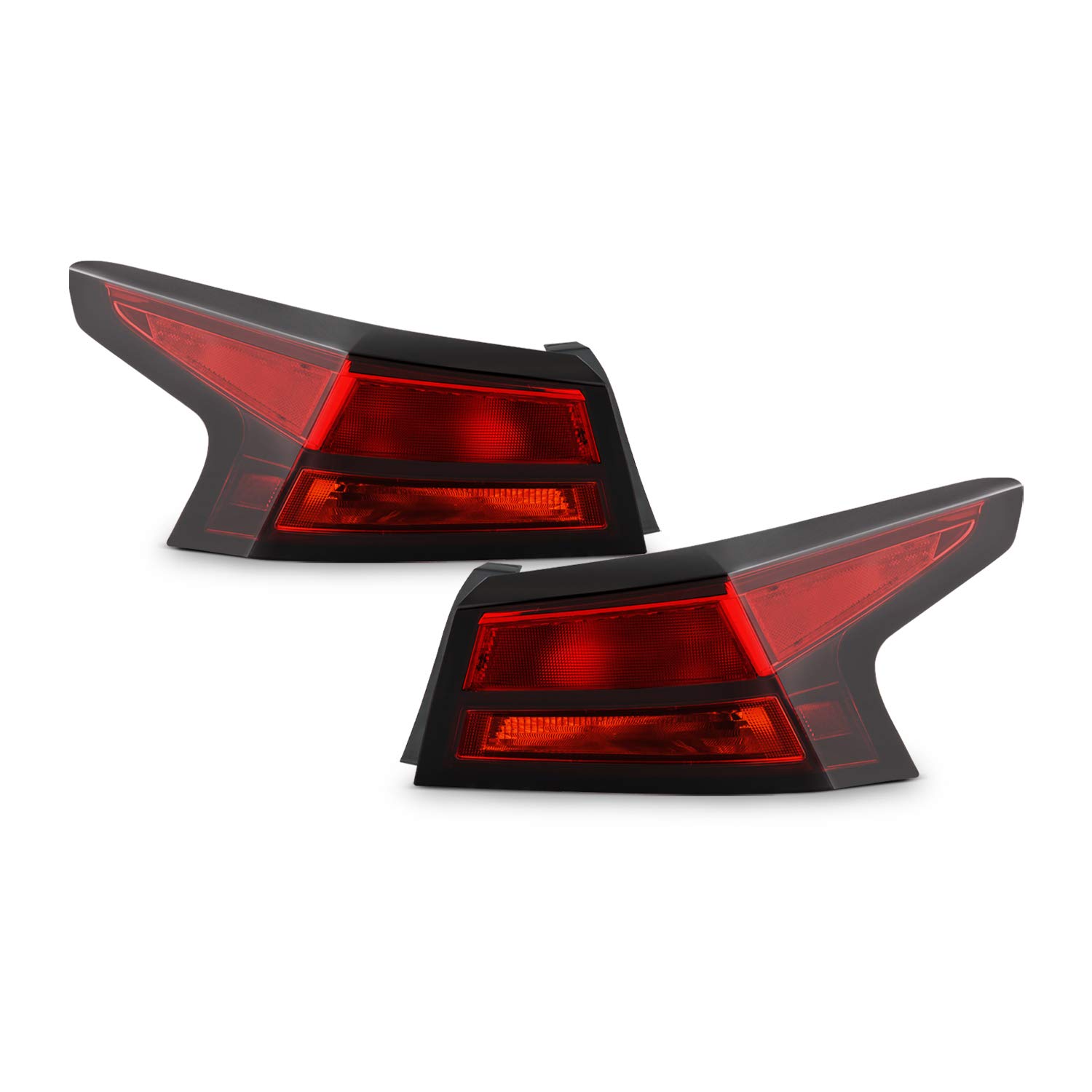 AKKON Red Tail Lights for 2019-2022 Nissan Altima Sedan - Halogen Type Brake Lamps (Driver & Passenger Side Pair) - Enhanced Safety & Style for Night Driving