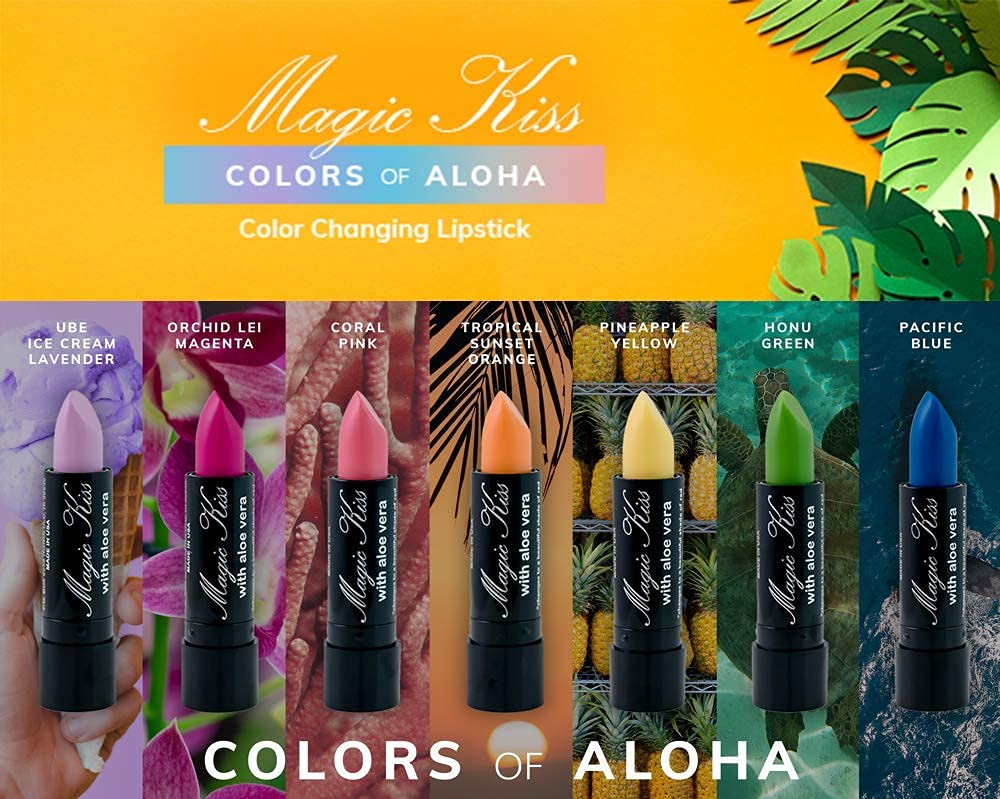 Magic Kiss Aloe Vera Color Changing Lipstick Set - 6 Pack (Red) | Hydrating & Long-Lasting | Made in USA | Perfect for Parties, Date Nights & Everyday Wear
