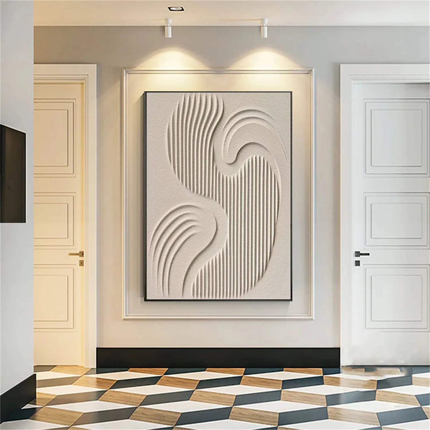 Beige & Brown Abstract Wall Art Print #BB102 - Modern Home Decor for Living Room, Bedroom & Office