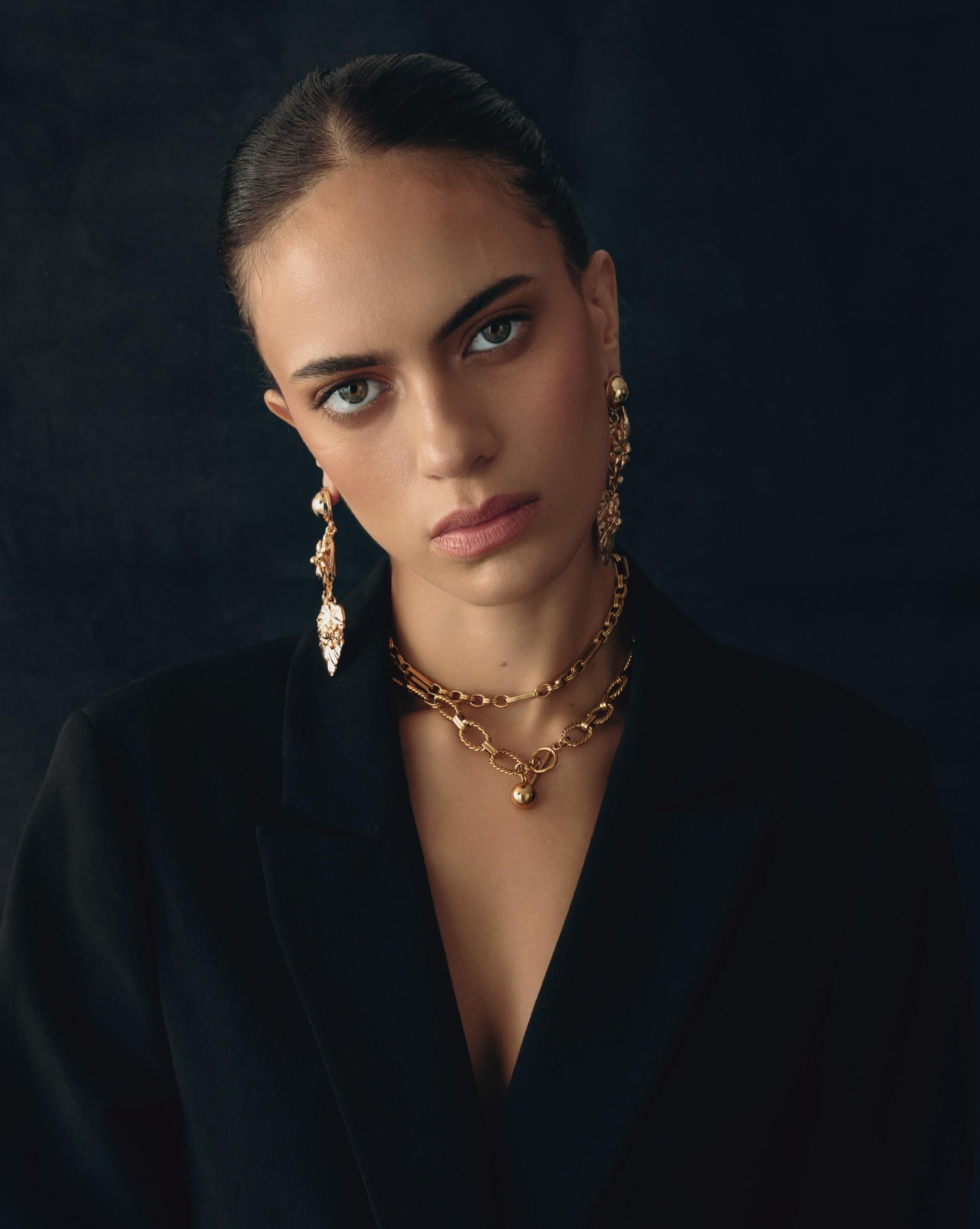 Vintage Gold Chain Necklace for Women - Trinity Layered Necklace Jewelry, 14K Gold Plated, Dainty & Elegant - Perfect for Daily Wear, Parties & Gifts