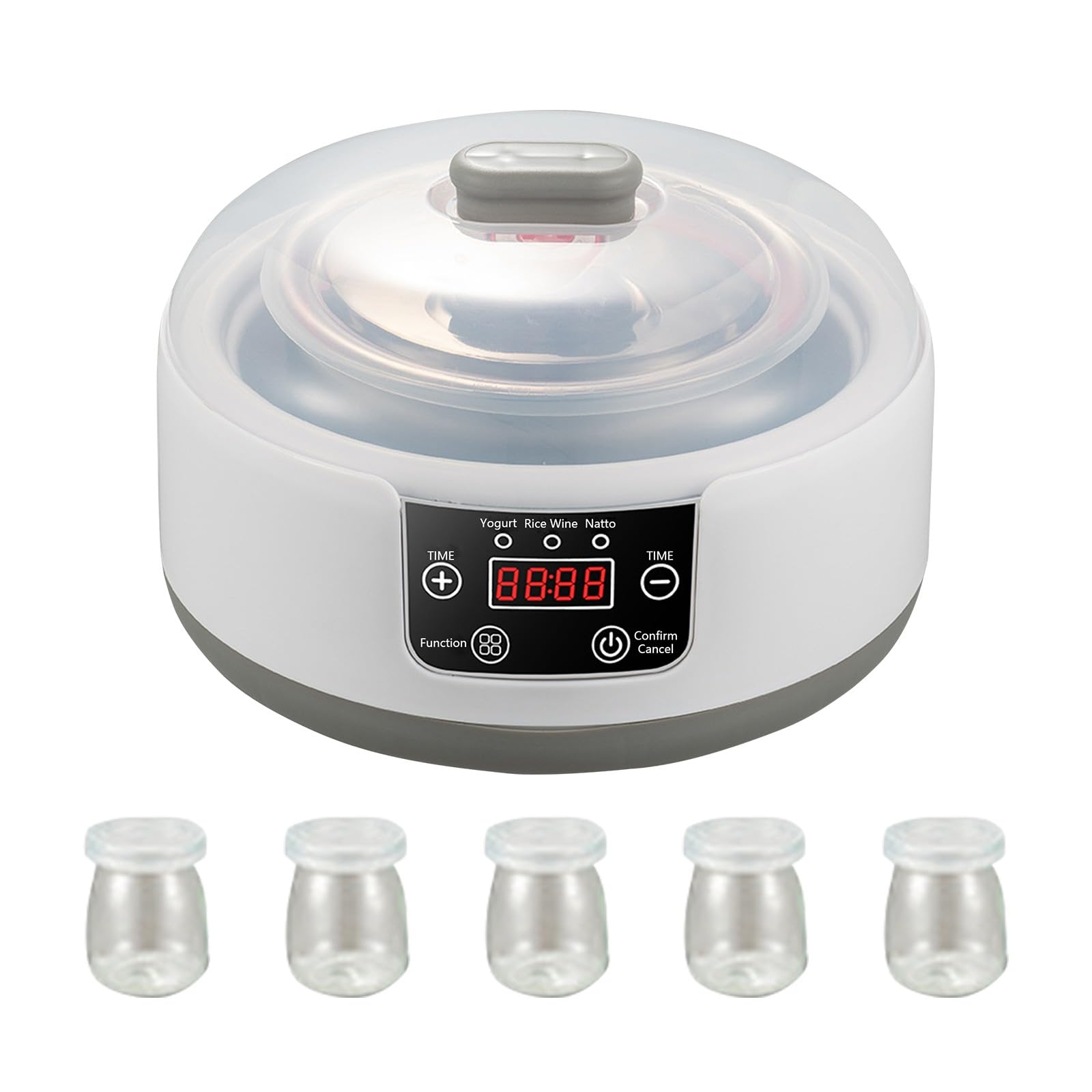 Automatic Yogurt Maker Machine with Timer & Constant Temperature Control - Probiotic Yogurt Maker with LCD Display, Multi-Function Electric Yogurt Machine for Home Use (Includes Bottle) - Perfect for Healthy Breakfasts, Snacks & Meal Prep