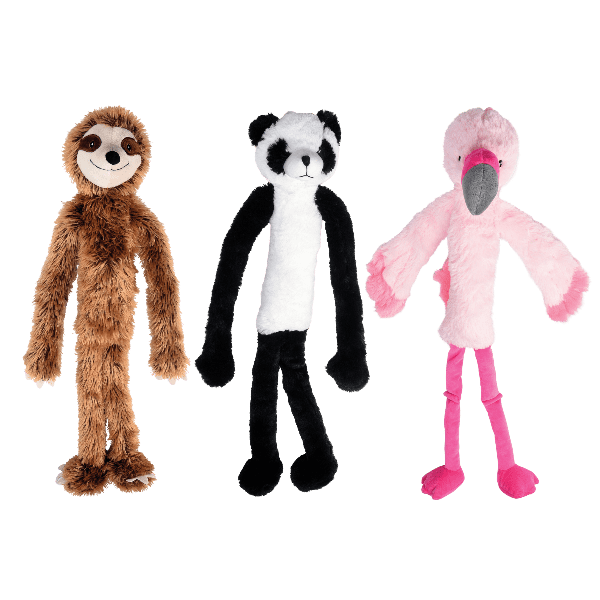 Multipet Swingin Slevins Plush Dog Toy - Soft & Durable Interactive Pet Toy for Small & Medium Dogs - Perfect for Fetch, Tug-of-War & Cuddling Playtime