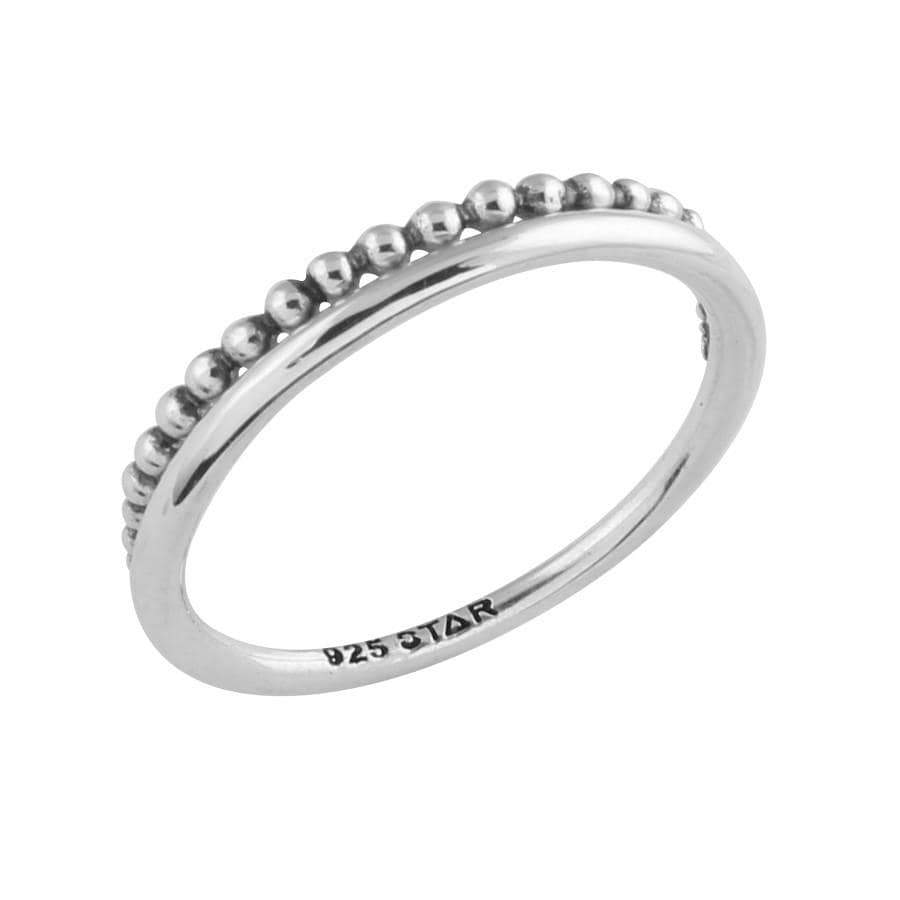 Elegant Tapered Beaded Ring for Women - Dainty Stackable Gold or Silver Jewelry - Perfect for Everyday Wear, Gifts & Special Occasions