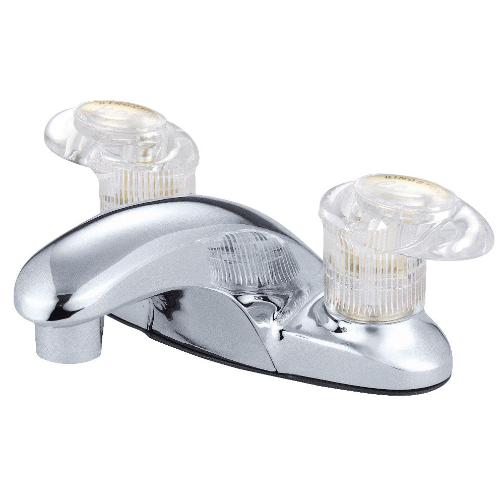 Kingston Brass KB6151LP 4-Inch Centerset Bathroom Faucet - Chrome Finish, Single Handle, Low Lead Compliant - Perfect for Bathroom Sink Vanity, Powder Room, and Guest Bath Installation