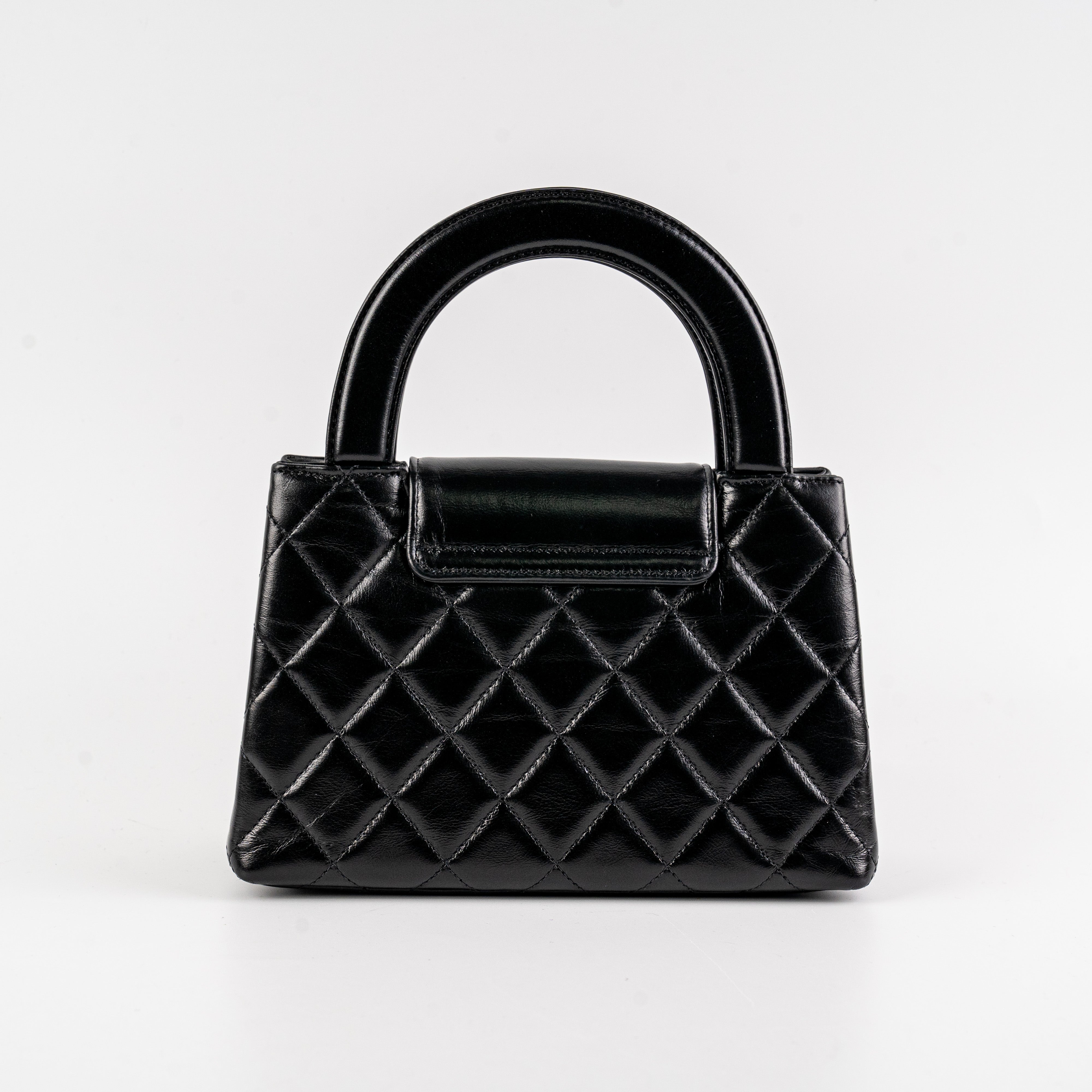 Chanel 23K Kelly Bag Small Black Microchip Leather Crossbody Bag - Luxury Designer Handbag for Women, Perfect for Date Night & Special Occasions