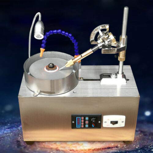 180W Electric Gem Faceting Machine - 0-3000 RPM Jewelry Polisher & Gemstone Cutting Tool with Diamond Grinding Disk for Jewelry Making, Lapidary & Bench Polishing | Perfect for DIY Jewelers & Professional Gem Cutters