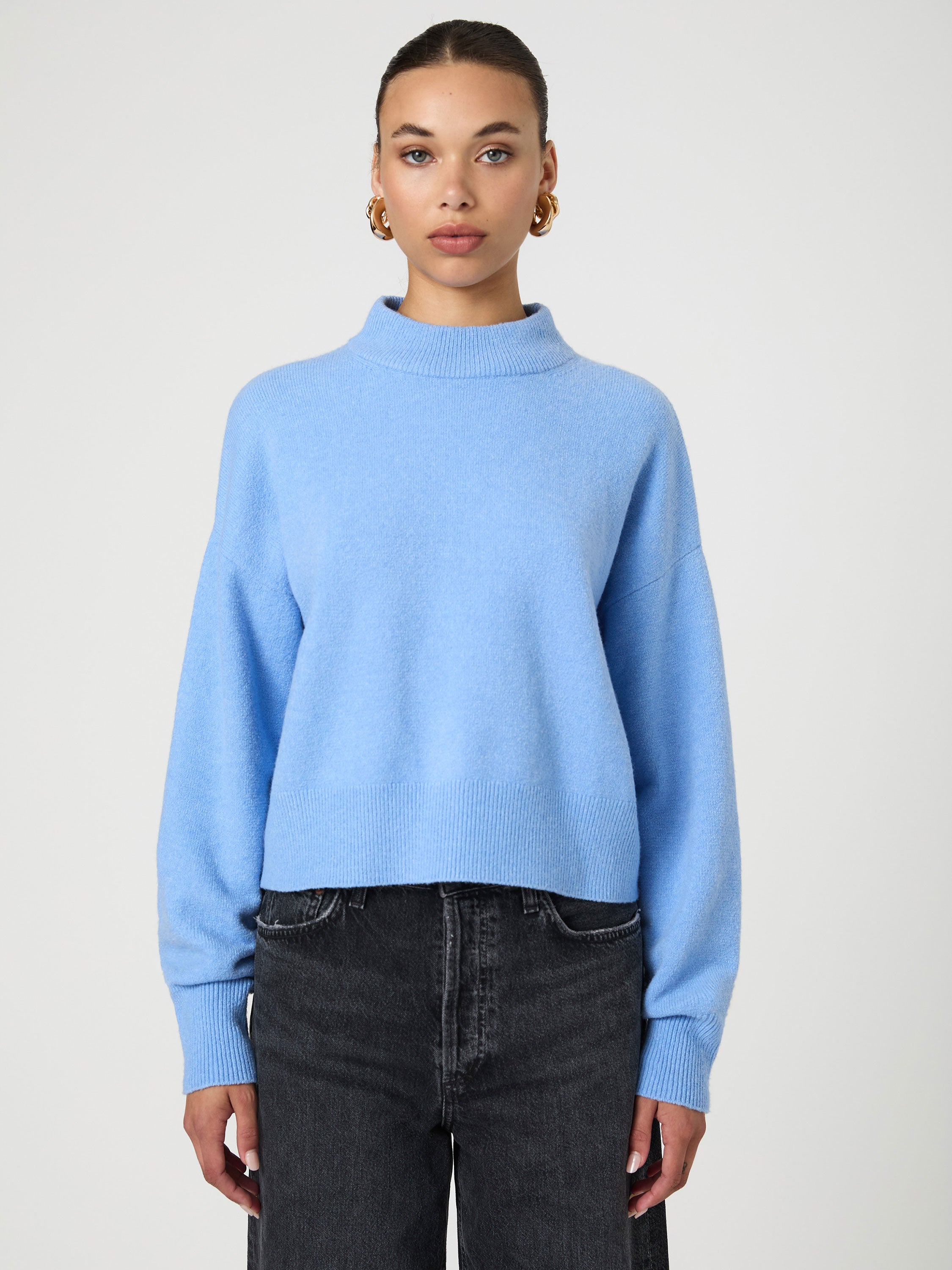 Vhari Women's Mock Neck Sweater - Soft Knit Pullover for Fall & Winter - Cozy Casual Wear for Office, Travel & Everyday Outfits