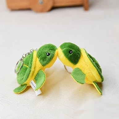 Cute Green Mini Tortoise Keychain - Soft Plush Sea Turtle Pendant for Birthday Gifts, Car Accessories & Bag Decor | Perfect for Kids, Animal Lovers & Beach-Themed Parties