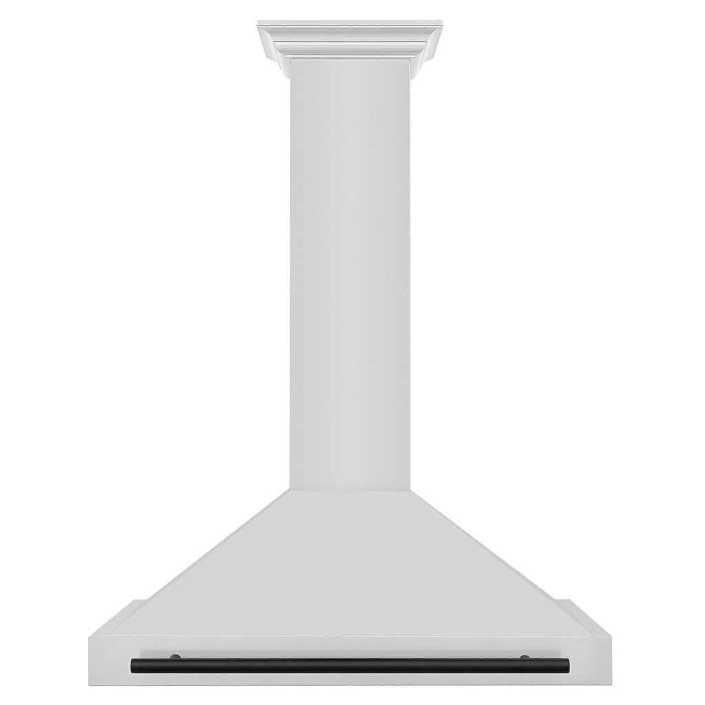 ZLINE KB4STZ MB Autograph Edition Convertible Range Hood - Stainless Steel with Matte Black Accents | Professional Kitchen Ventilation for Modern Homes | Perfect for Gas Stoves, Cooking Areas & Open Concept Kitchens