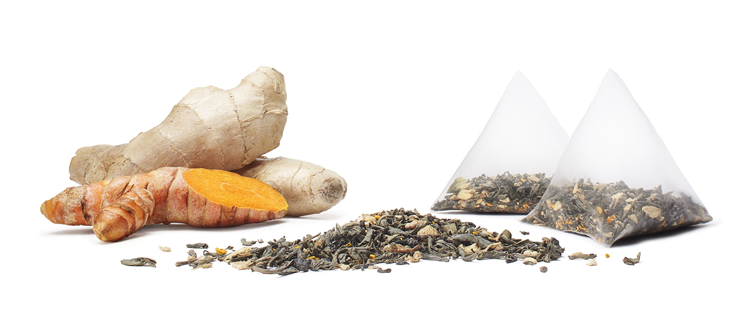 Organic Paromi Green Turmeric Ginger Tea Bags - 15 Count | Antioxidant Herbal Tea for Digestion & Immunity | Perfect for Morning Boost & Relaxation