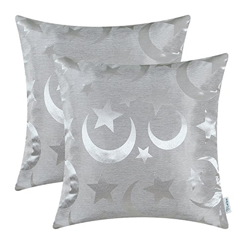 Stars & Moon - Silver Gray