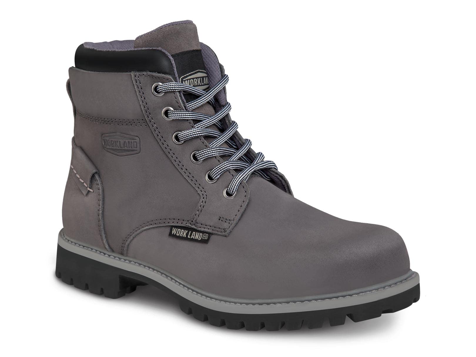 WORKLAND 77607 Men's Lightweight Lace-Up Hiking Boots - Slip-Resistant Soft Toe Leather Work Boots for Outdoor, Hiking & Casual Wear - Comfortable Botas para Hombre for Daily Use & Adventure