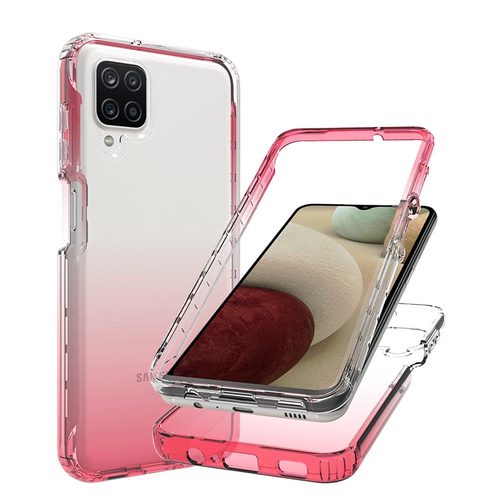 Samsung Galaxy A12 5G Phone Case for Women - Shockproof Clear TPU Full Body Protective Cover with Soft Flexible Design (Red) | Perfect for Everyday Use, Work & Travel Protection