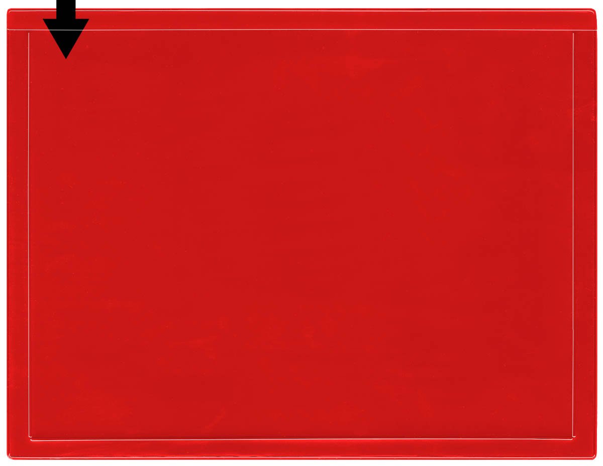 StoreSMART Red Magnetic Document Holder with Window Frame - 50-Pack for 8.5 x 11 Inch Papers - Perfect for Office Filing, School Projects & Home Organization
