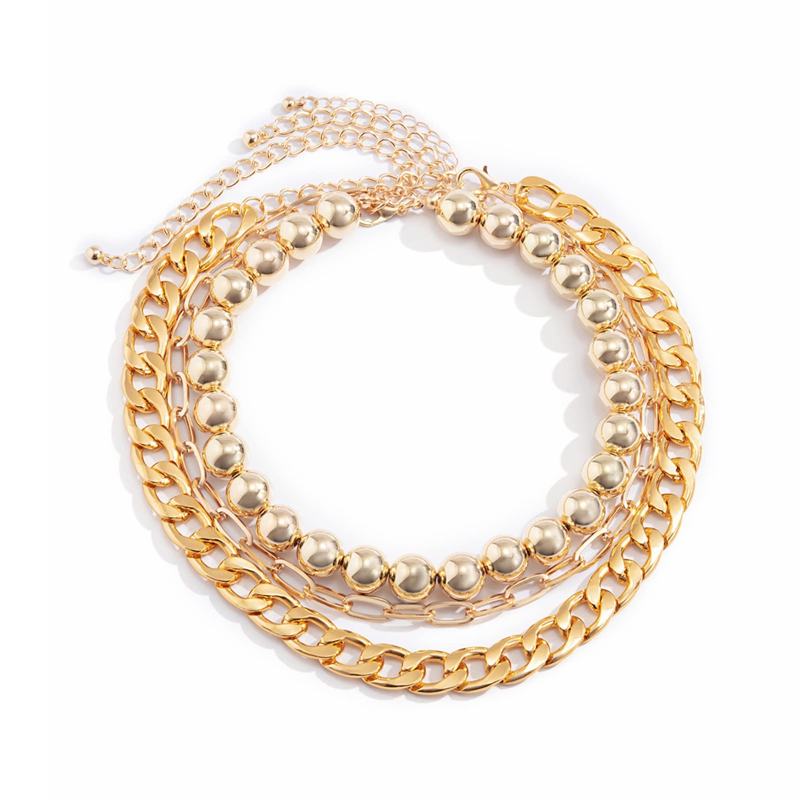 3-Piece Layered Necklace Set for Women - Trendy Multi-Layer Clavicle Chain & Choker Necklace Jewelry | Perfect for Casual Wear, Date Nights & Special Occasions