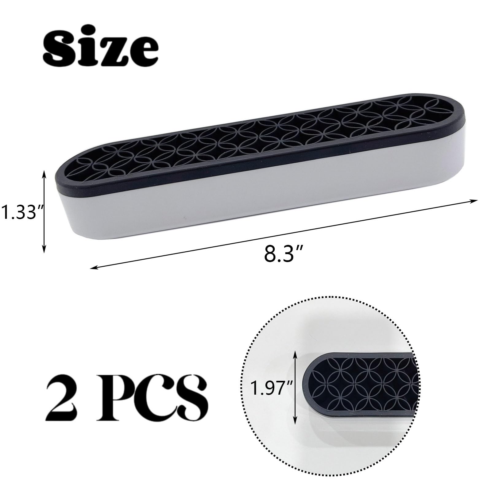 2-Pack Black Silicone Makeup Brush Holder & Cosmetic Storage Box - Waterproof Desktop Organizer for Brushes, Pens, Utensils | Perfect for Vanity, Bathroom, Office, Travel