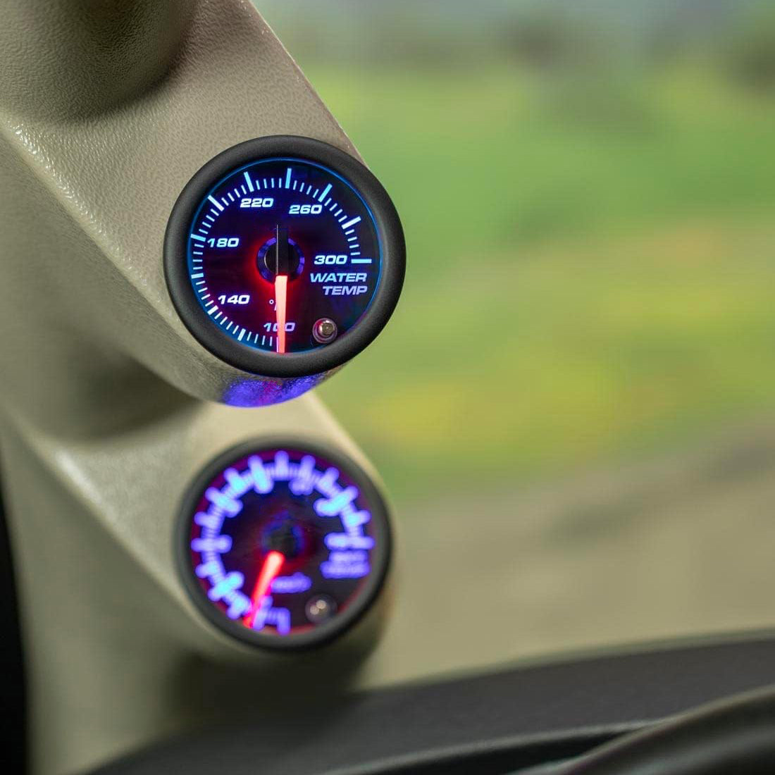 2 Inch Water Temperature Gauge Kit with Radiator Hose Adapter & Sending Unit - Perfect for Car, Truck, Boat & RV Engine Cooling System Monitoring