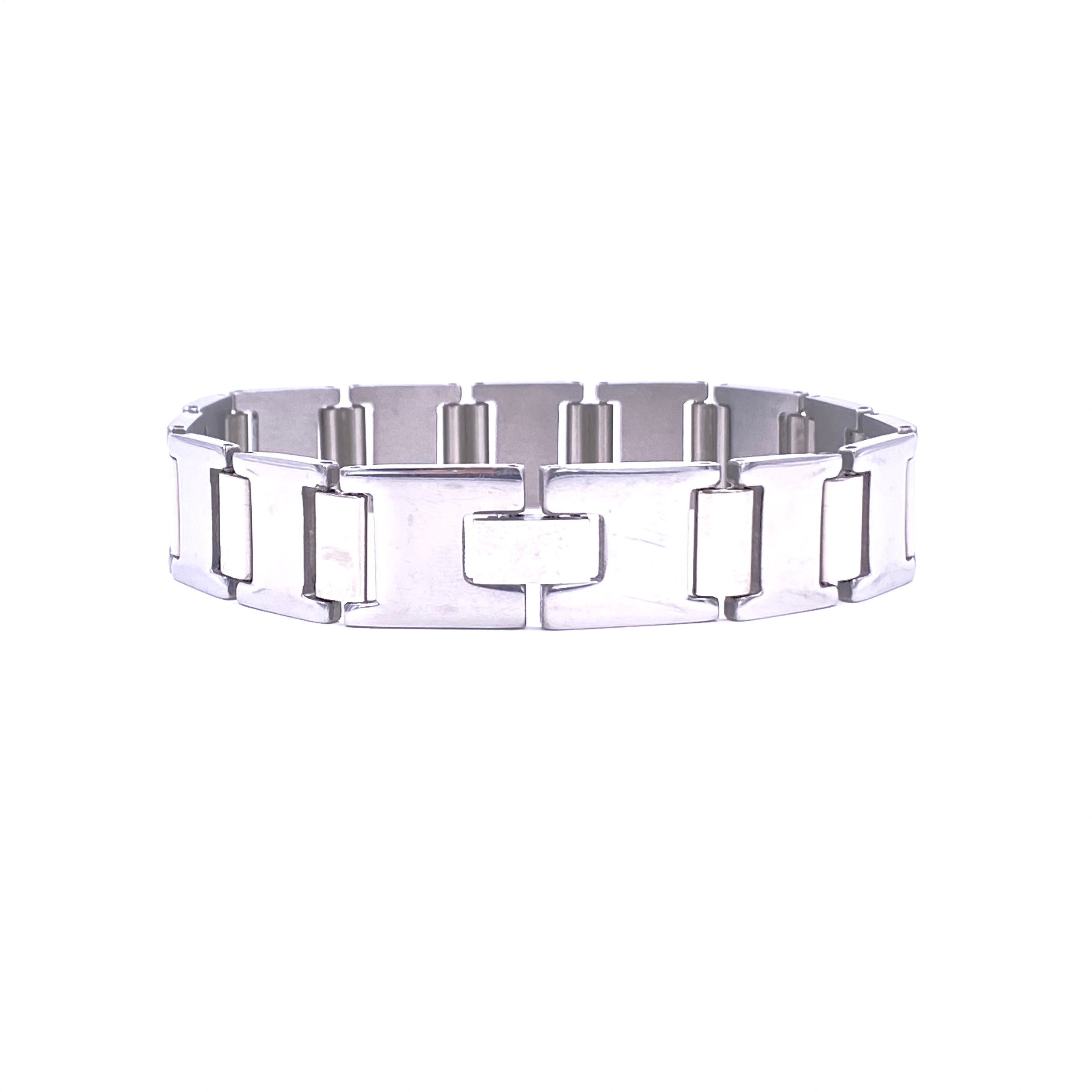 Ashley Gold Stainless Steel Boxy Link Chain Bracelet for Men - Durable & Hypoallergenic Jewelry Gift for Him, Perfect for Casual Wear, Date Night & Special Occasions