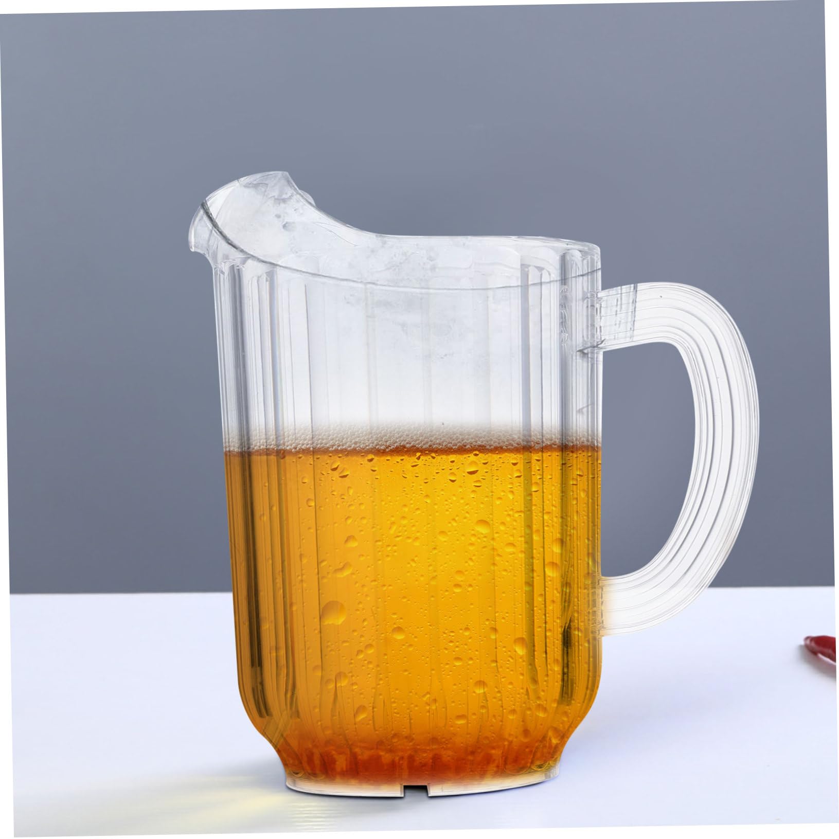 Premium Glass Pitcher with Acrylic Handle - 64oz Iced Tea Jug for Coffee, Lemonade, Beer & Beverages - Perfect for Restaurants, Parties & Home Use - Transparent Pitcher for Tea, Terrarium & Water Container
