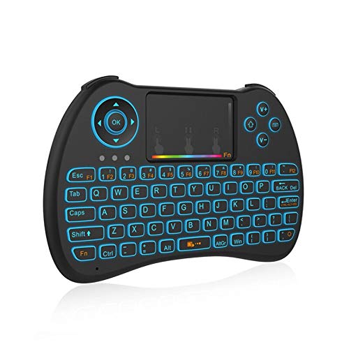 Wireless Mini Keyboard H9 - 2.4G Air Mouse with 7-Color Backlit for Android TV Box, PC, Smart TV | Universal Remote Control | Perfect for Home Entertainment & Office Use (10-Pack)