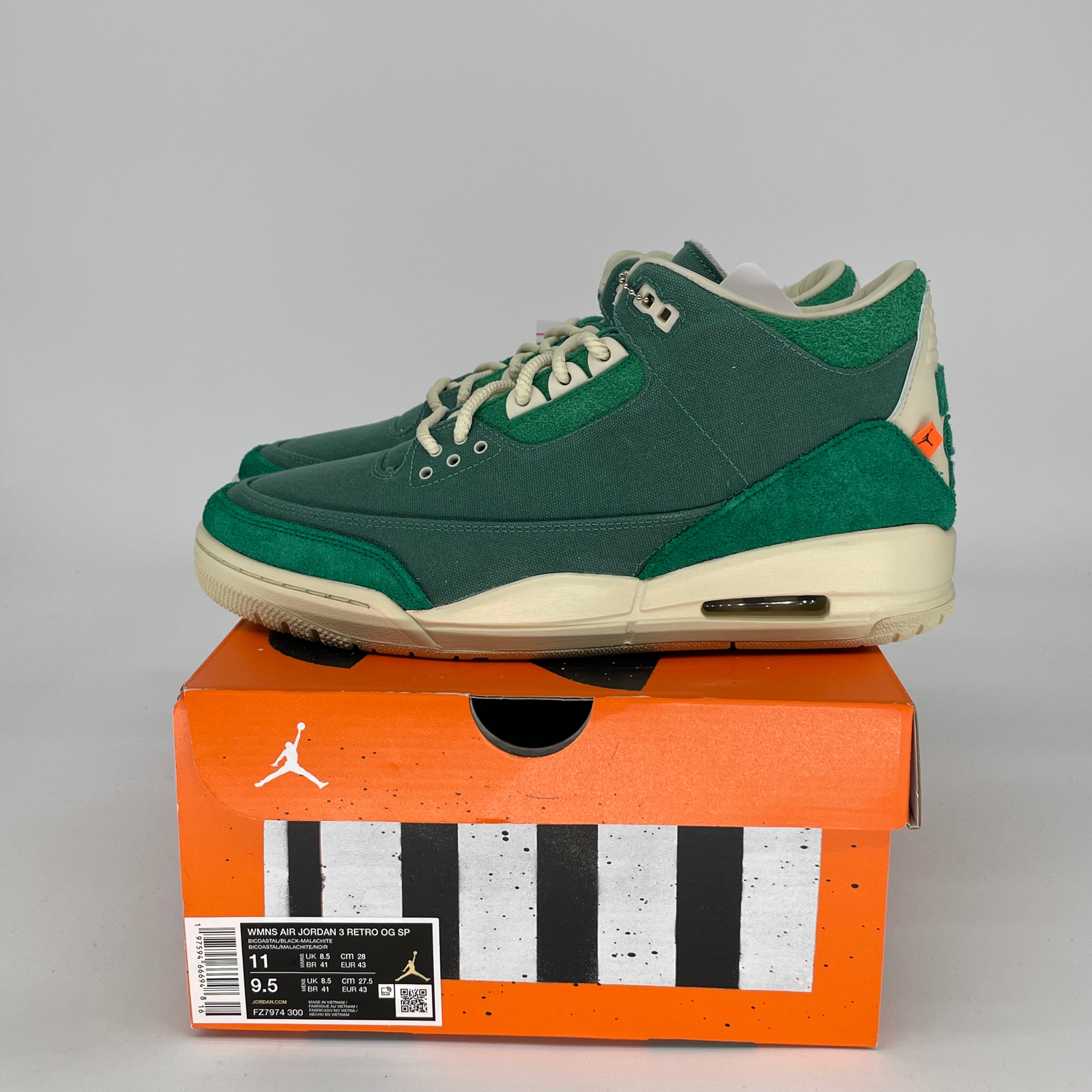 AIR JORDAN 3 Retro Nina Chanel Women's Sneakers Size 9.5/11W - Style FZ7974-300 | Basketball Shoes for Women, Casual Streetwear Fashion & Gym Workout