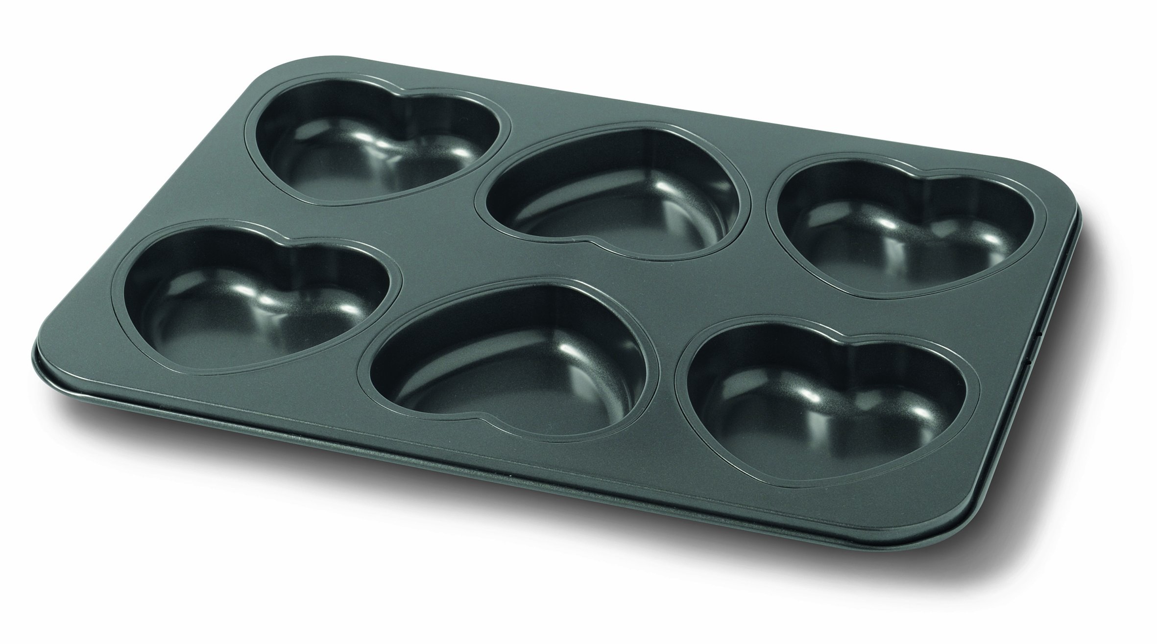 6 Cup Heart Tray - Perfect for Baking & Serving Desserts