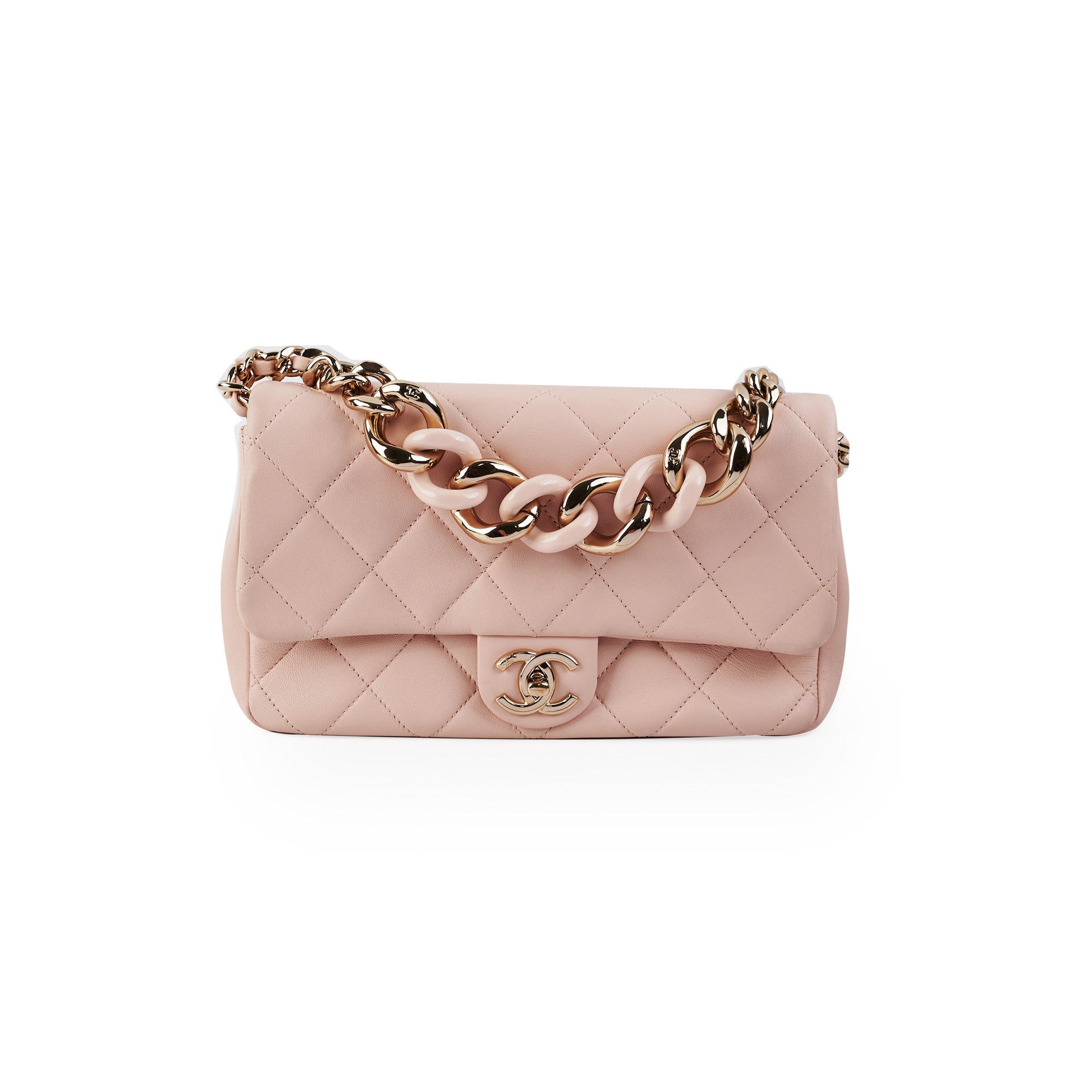 Chanel Quilted Pink Leather Crossbody Bag with Microchip - Luxury Designer Handbag for Women, Perfect for Parties, Date Nights & Special Occasions