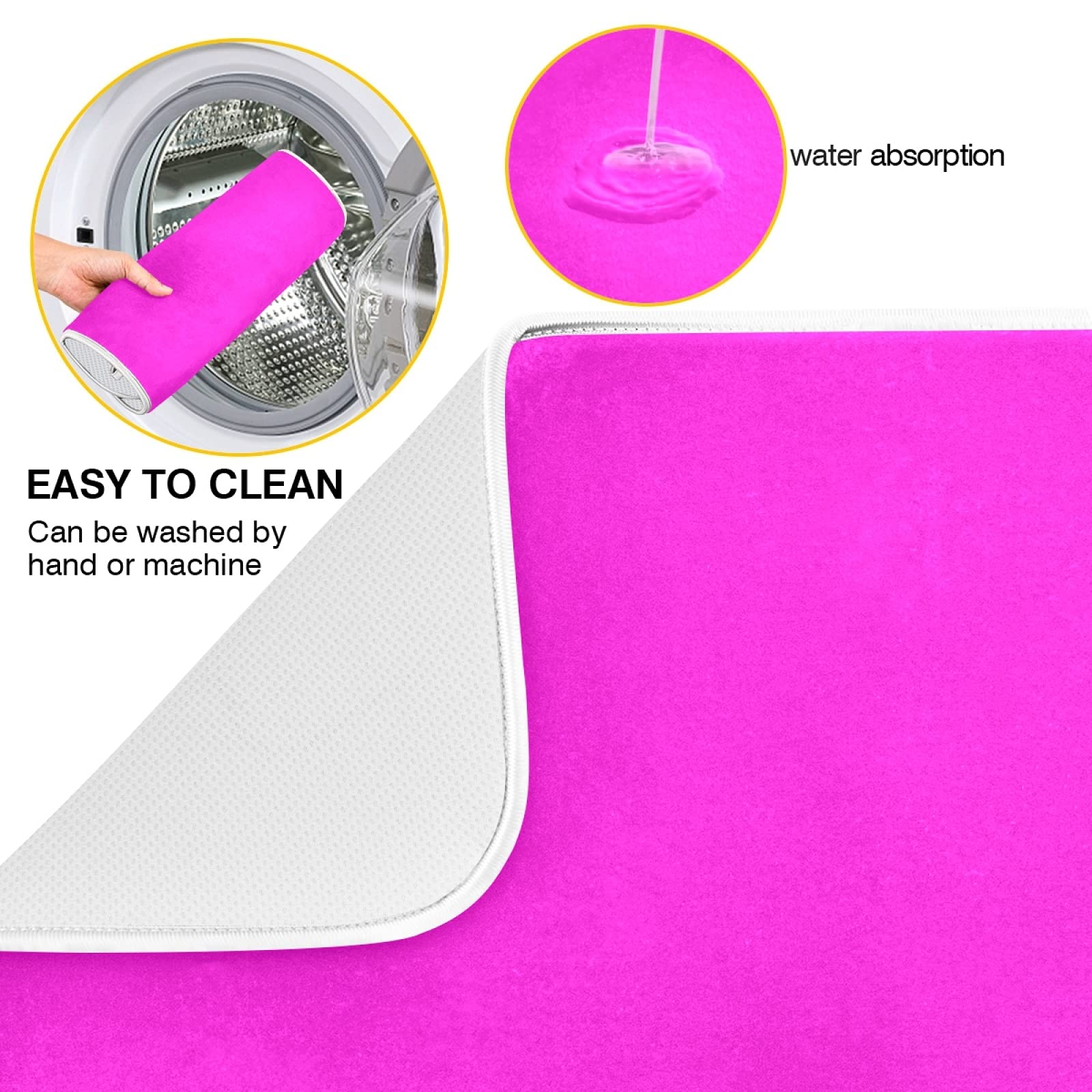 Premium Absorbent Microfiber Dish Drying Mat - 16
