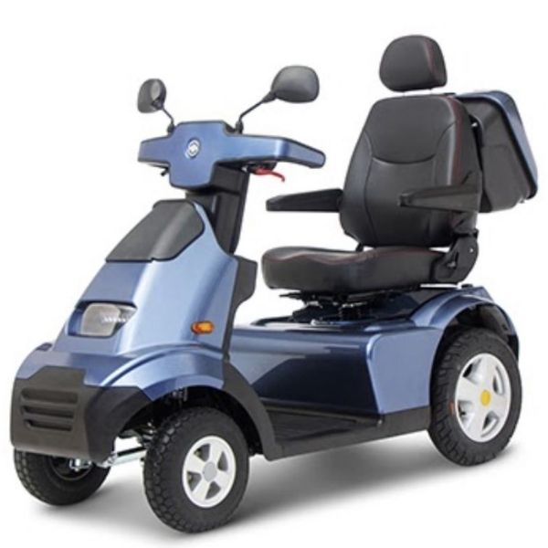AFIKIM Afiscooter S4 Mobility Scooter - Heavy Duty 4-Wheel Electric Scooter for Adults & Seniors | Long Range Battery, Comfortable Seat | Ideal for Outdoor Use, Shopping & Travel