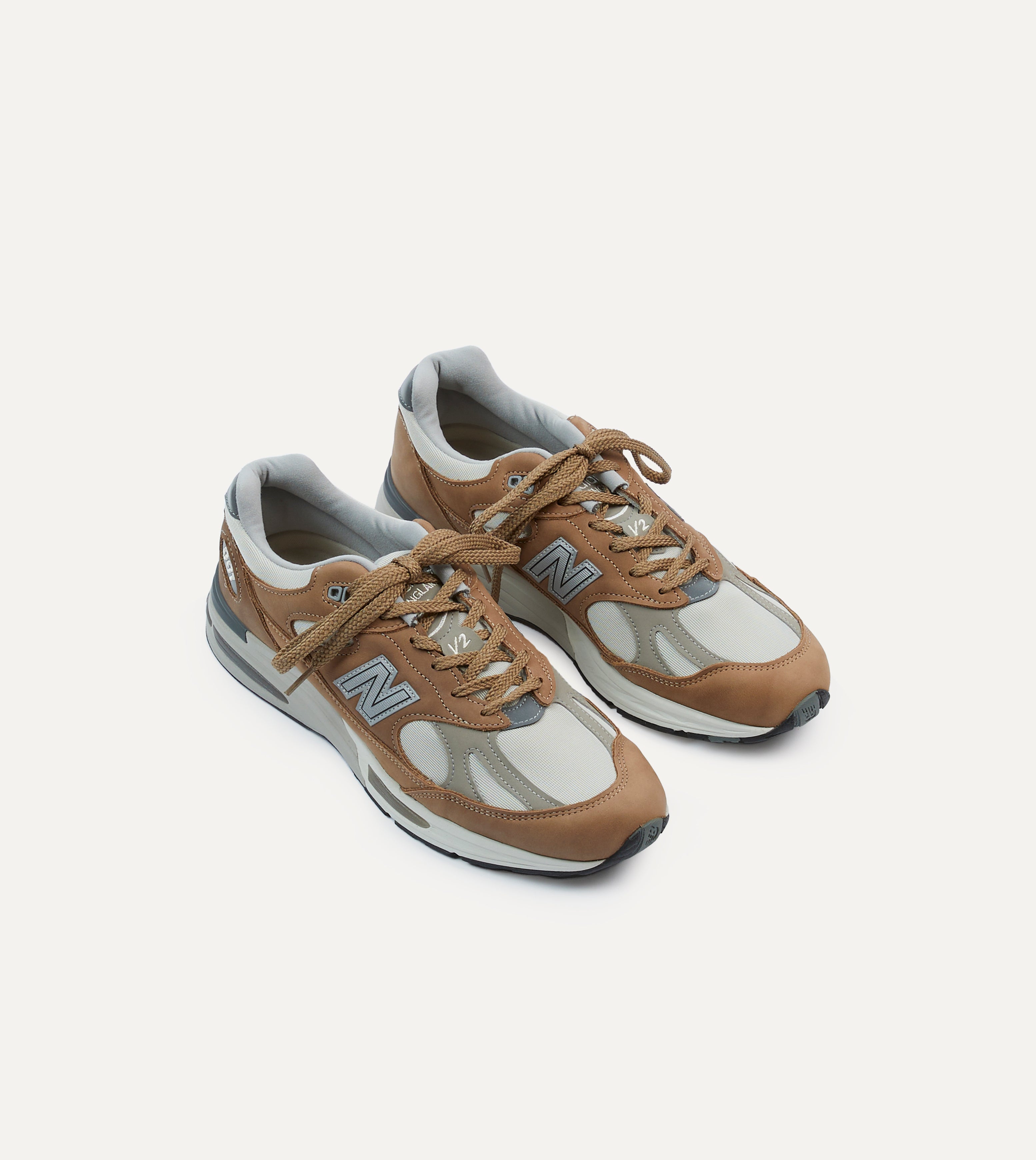 New Balance 991v2 Coco Mocca UK Made Men's Running Shoes - Lightweight Comfort for Jogging, Gym & Casual Wear