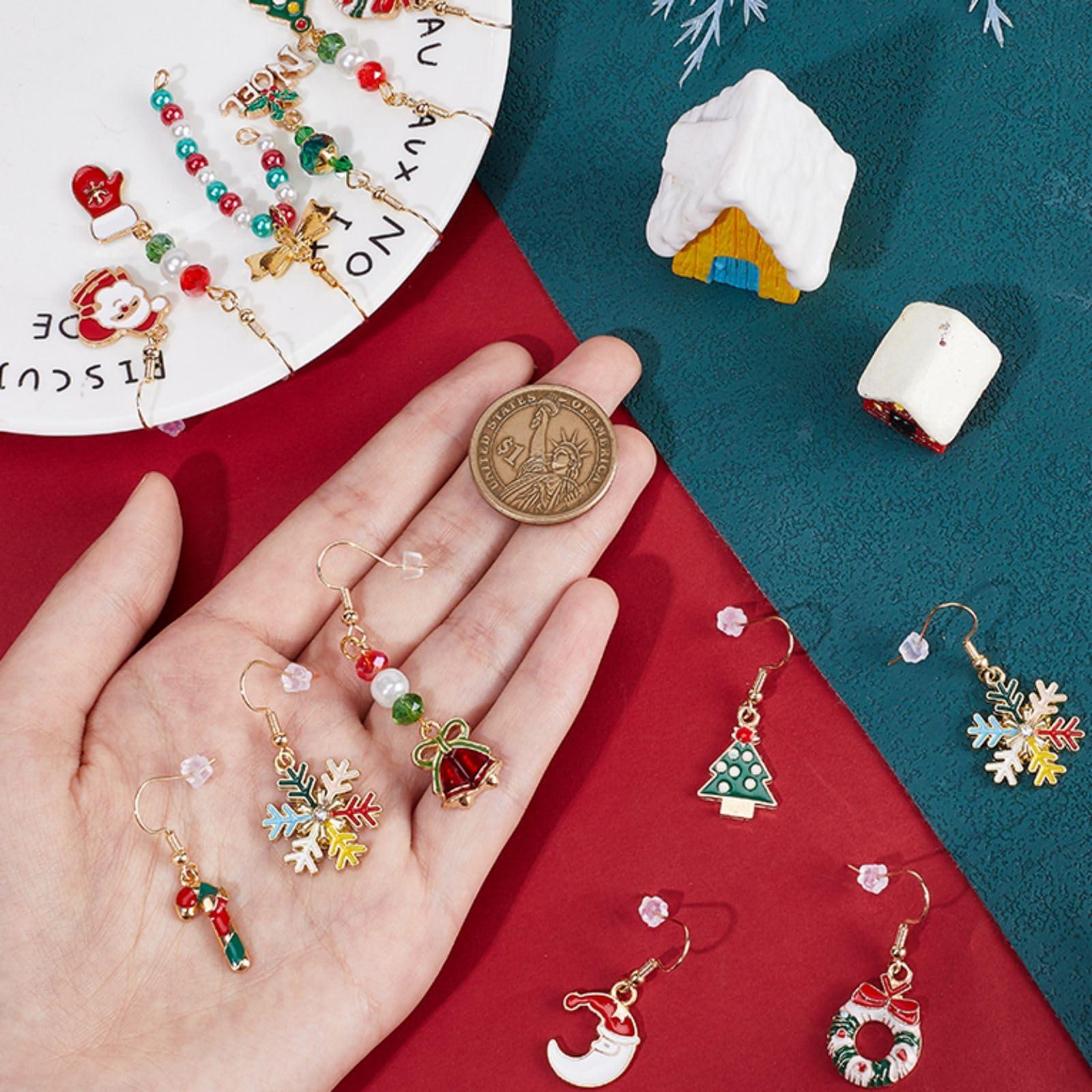 12 Pairs Christmas Earrings Bulk Pack - 12 Styles Holiday Dangle Earrings for Women, Xmas Party Jewelry Gifts 2023 | Perfect for Christmas Parties, Office Exchanges & New Year Celebrations