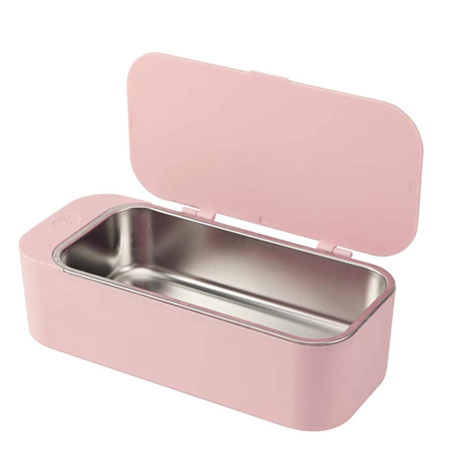 Portable Ultrasonic Jewelry & Eyeglass Cleaner - Mini Ultrasonic Watch & Jewelry Cleaning Device with Vibration for Home Use | Perfect for Glasses, Rings, Watches & Small Accessories | Pink