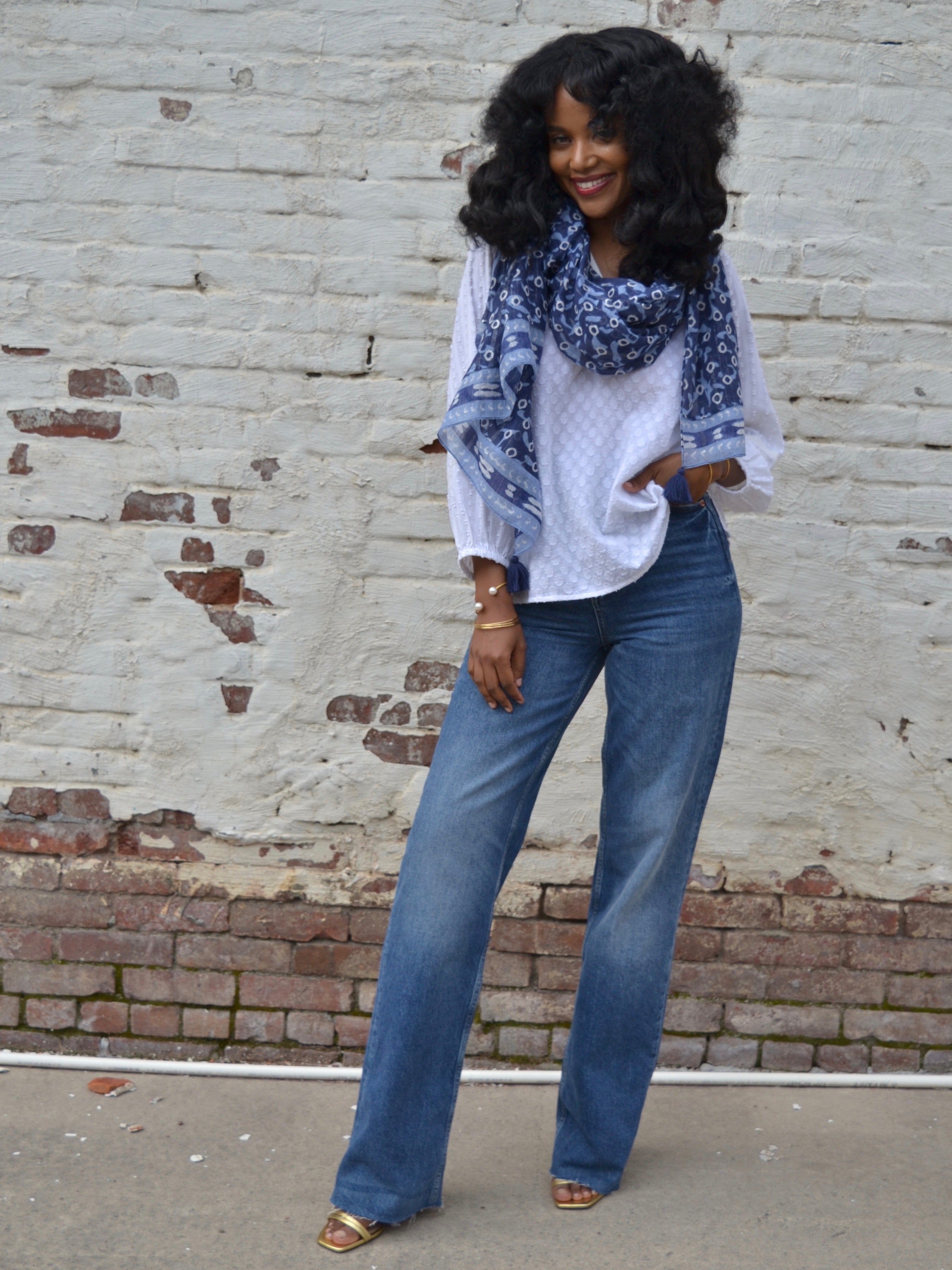 Indigo Dream Scarf - Soft & Stylish Women's Fashion Accessory for Winter, Fall & Spring Outfits | Perfect for Office, Travel & Special Occasions