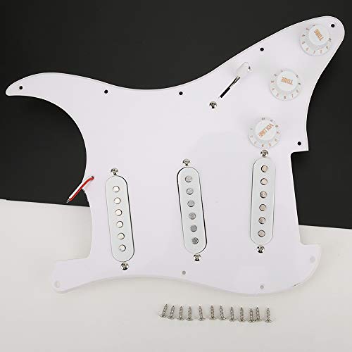 Prewired Loaded Pickguard for Electric Guitar - Humbucker & 3 Single Coil Pickups | Easy Installation for Fender Stratocaster & DIY Guitar Upgrades | Perfect for Rock, Blues & Metal Performances