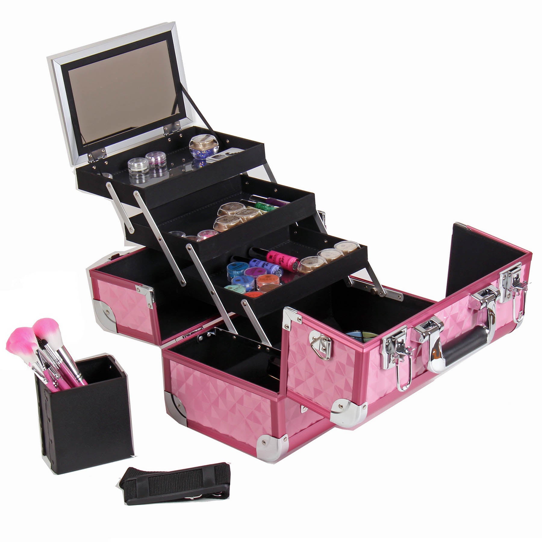 Professional Fantasy Collection Makeup Train Case - Large Capacity Cosmetic Organizer for Makeup Artists & Beauty Enthusiasts | Perfect for Salon, Travel & Home Storage