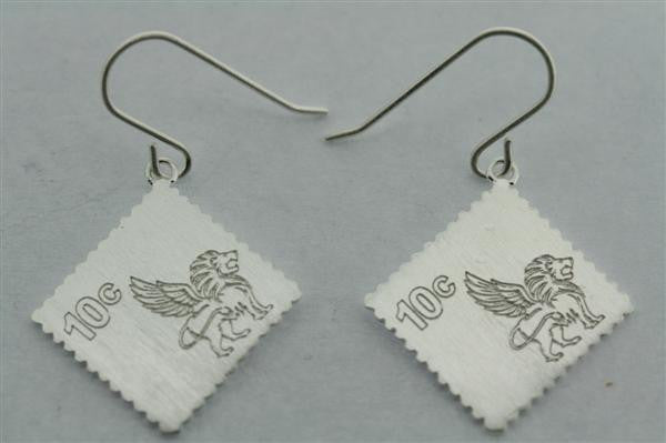 Vintage Postage Stamp Earrings - Unique Handmade Dangle Earrings for Women - Perfect for Vintage Lovers & Collectors - Great for Parties, Weddings & Everyday Wear
