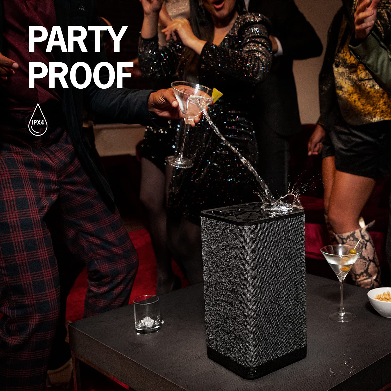 Ultimate Ears Hyperboom Portable & Home Wireless Bluetooth Speaker - High Power Loud Speaker with Big Bass, IPX4 Water Resistant, 150ft Range - Perfect for Outdoor Parties, Beach Trips & Home Entertainment (Black)