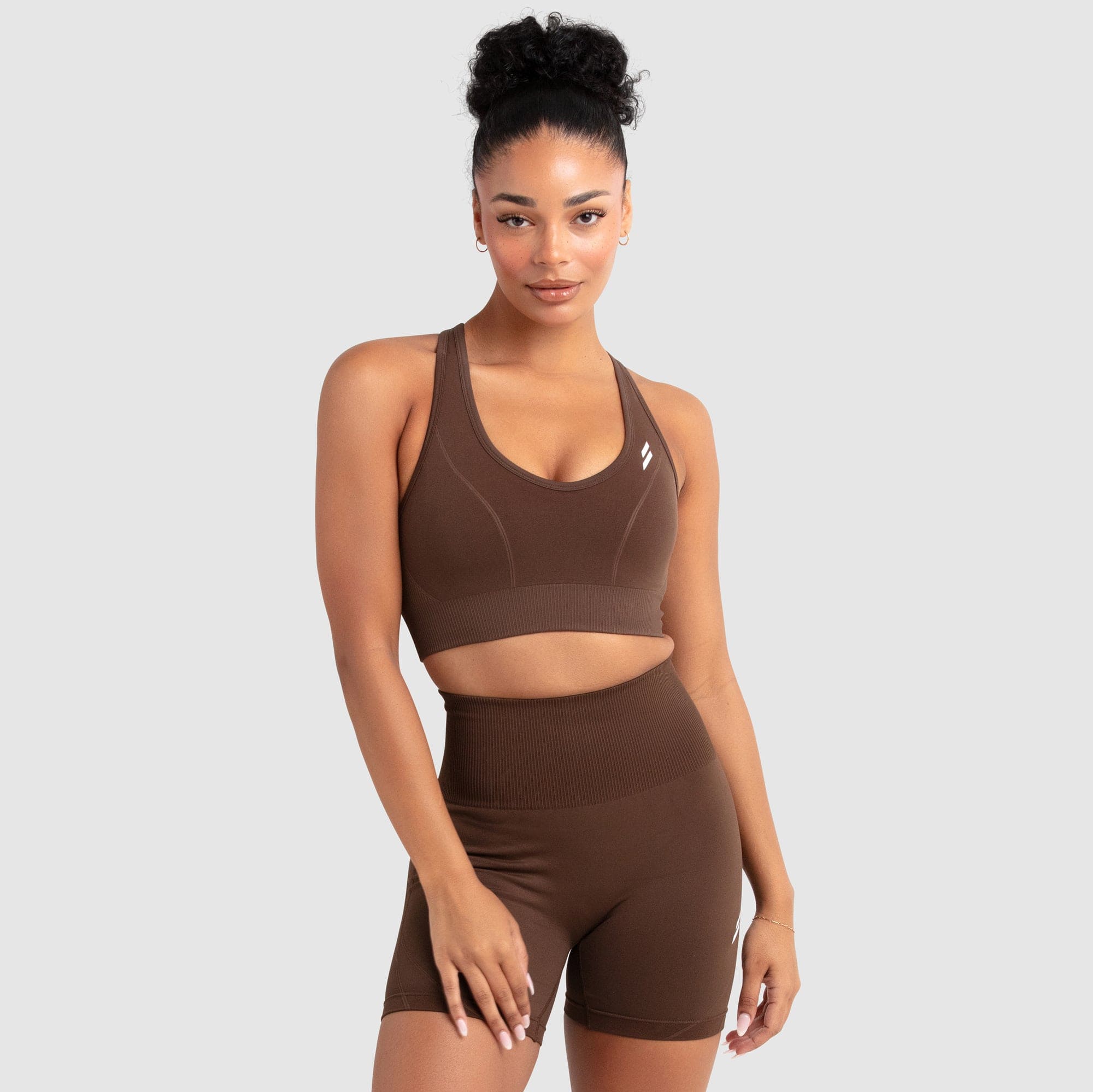 Hyperflex 2 Crop Top - Comfortable Women's Athletic Shirt for Yoga, Running & Workouts - Espresso Brown Fitness Apparel