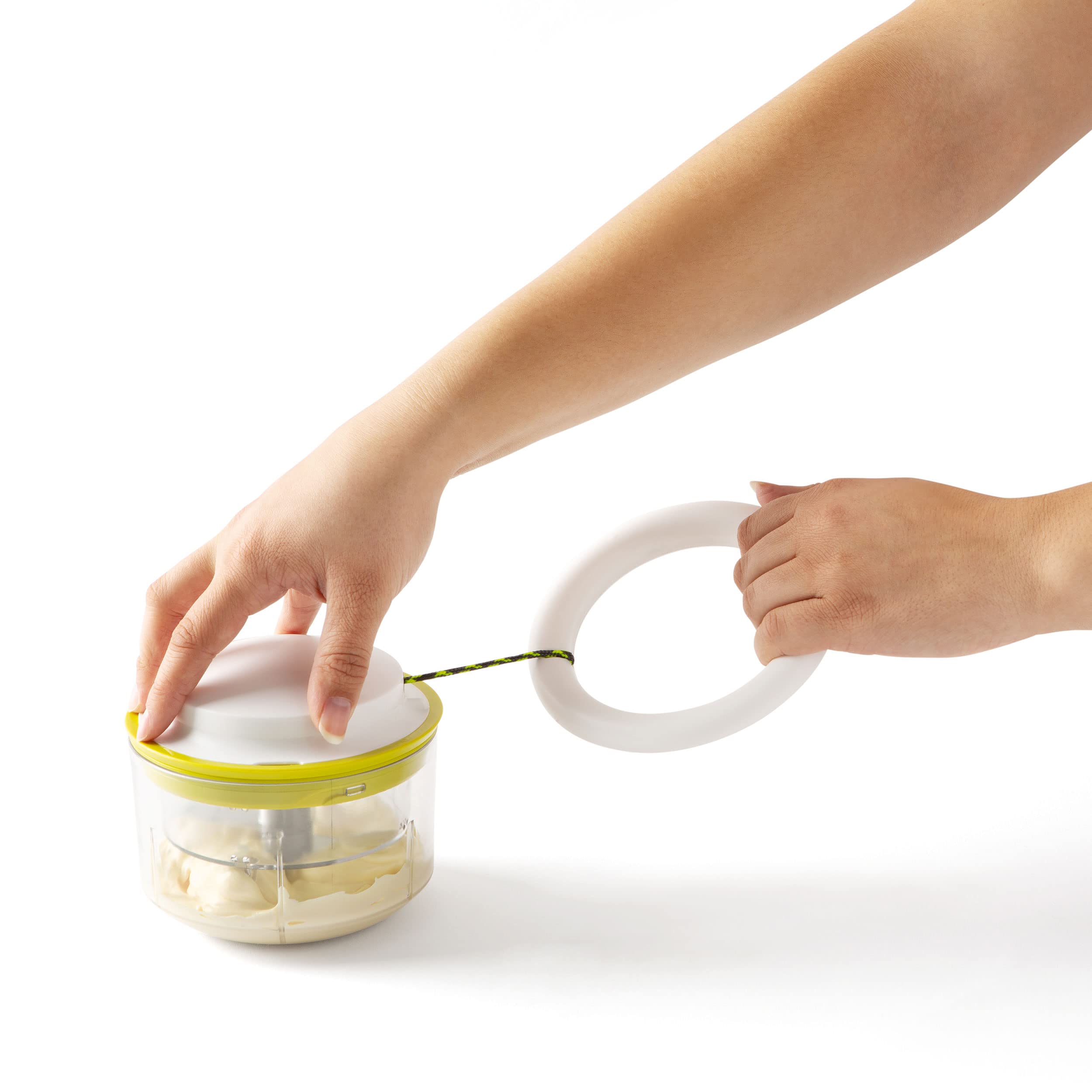 Chef'n VeggiChop Plus Manual Food Chopper - Hand-Powered Vegetable Cutter, Herb Mincer & Condiment Maker for Kitchen, Salad Prep & Meal Prepping