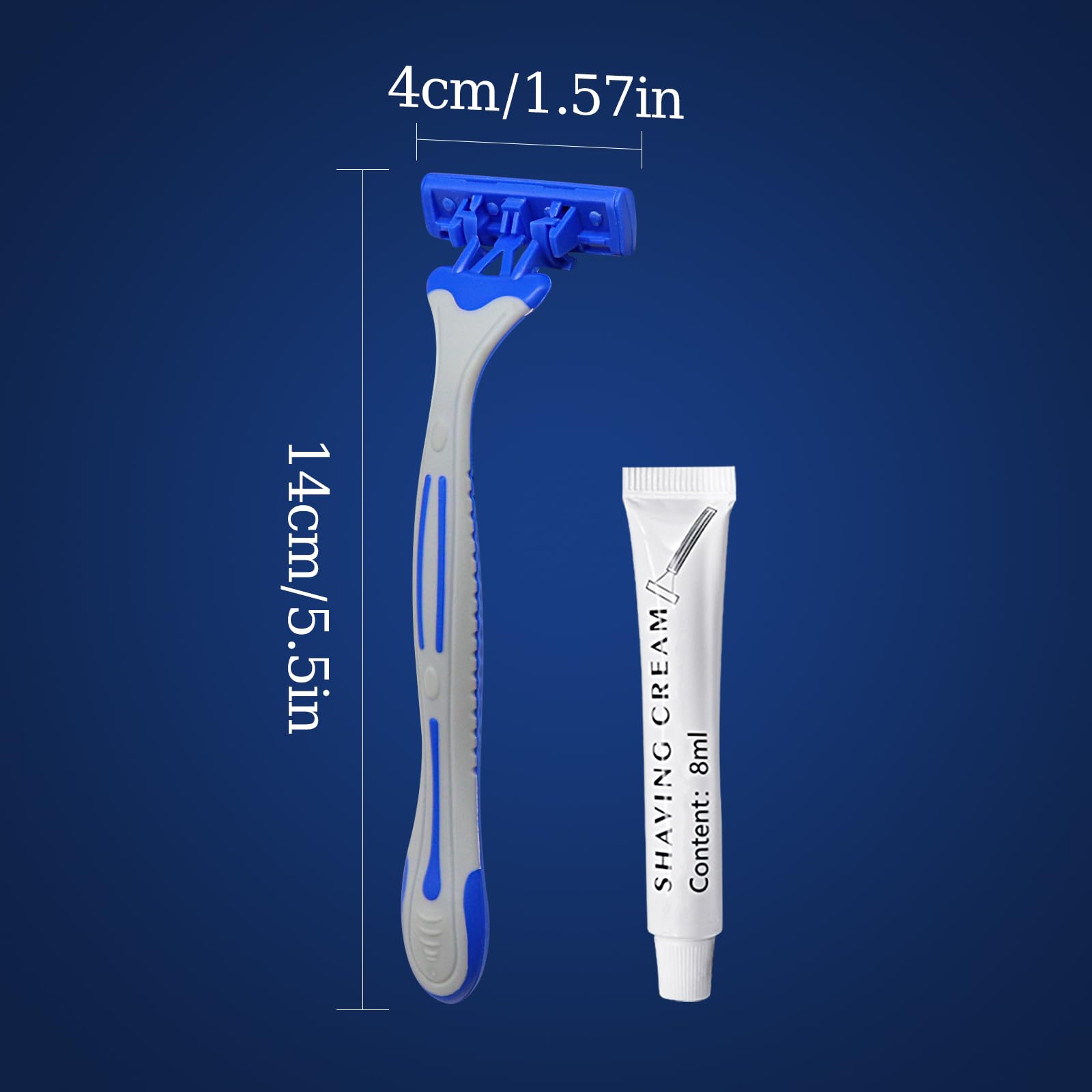 300 Pack Kheoxusa 3-Blade Disposable Razors - Individually Wrapped Triple Blade Shavers for Men & Women | Perfect for Travel, Hotels, Airbnb, Gyms, Shelters & Personal Hygiene Care
