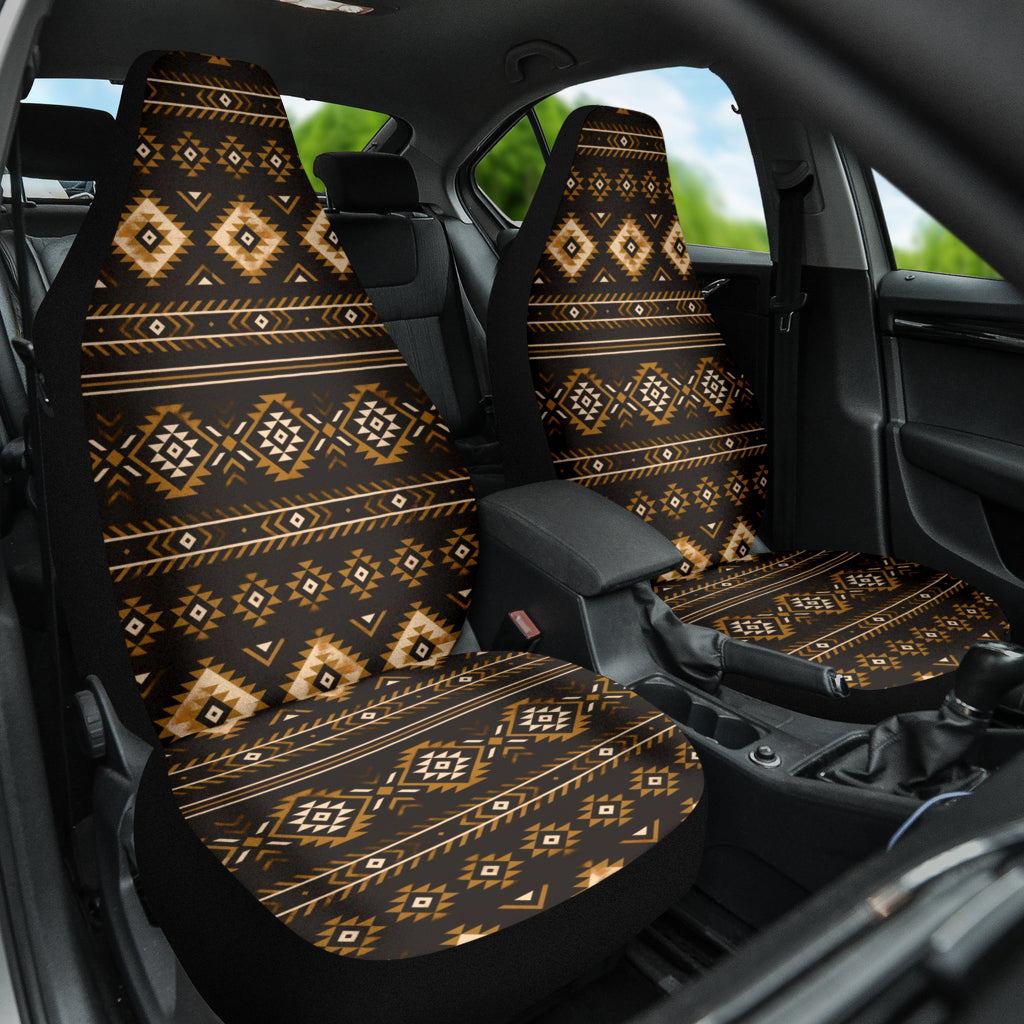 Aztec Boho Pattern Vintage Car Seat Covers - Waterproof & Non-Slip Universal Fit for Cars, SUVs, Trucks - Perfect for Road Trips, Camping & Daily Commute
