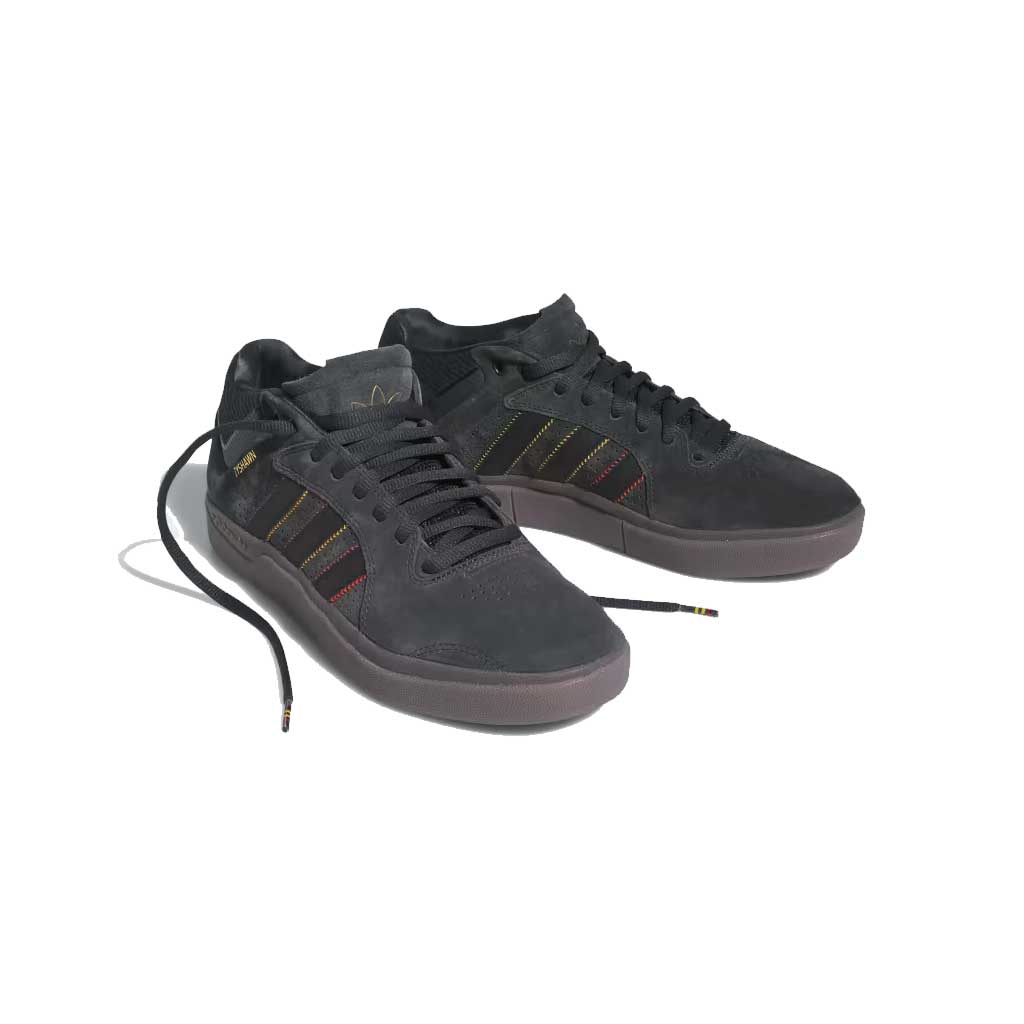 Adidas Tyshawn Sneakers - Carbon Black & Brown Men's Running Shoes for Gym, Jogging & Casual Wear