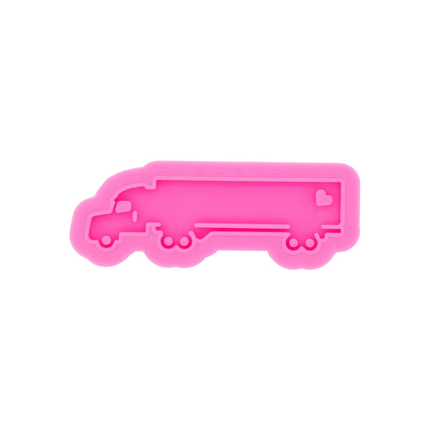 Shiny Glossy Truck & Van Keychain Silicone Molds for Resin Casting - DIY Epoxy Resin Jewelry Making, Polymer Clay Crafts - Cartoon Car Key Ring Pendant Molds with Hole - Perfect for Handmade Gifts, Car Accessories & Unique DIY Projects