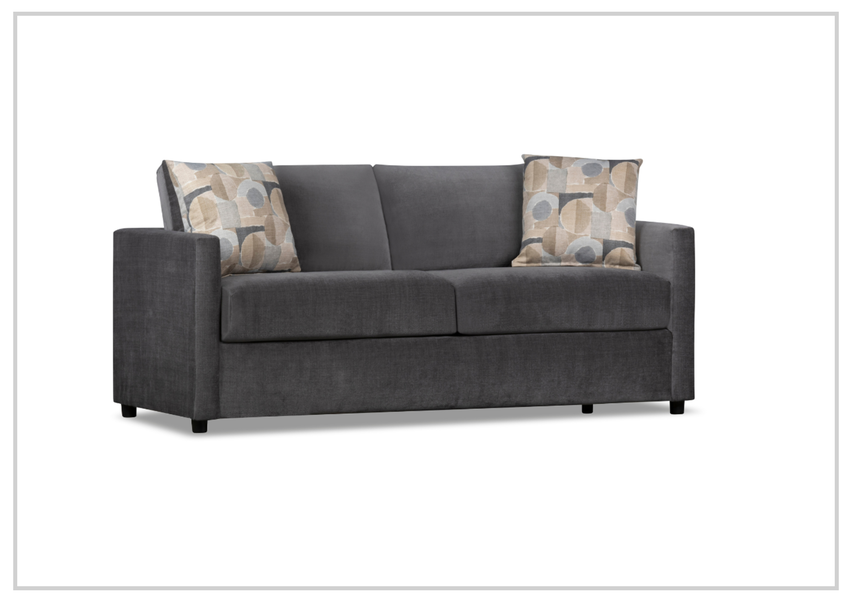 Klaussner Garrin Fabric Queen Sleeper Sofa Bed with Track Arms - Convertible Sofa for Small Spaces, Guest Room & Apartment Living