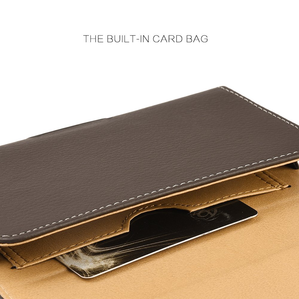 Premium Brown Leather Magnetic Flap Pouch Case for Samsung Galaxy S25 Ultra/S25+/A16/A35/A25/A15/S24 Ultra/S24+/A54 5G/S23 Ultra - Slim Protective Holster for Everyday Carry & Business Use